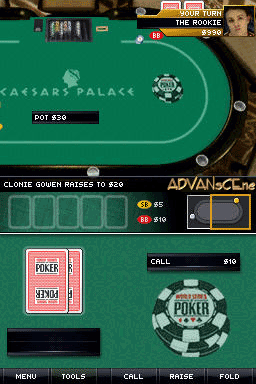 World Series Of Poker 2008 screenshot 3 for Nintendo DS